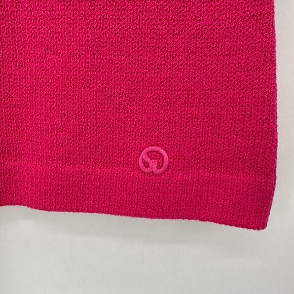 Vintage St. John Sport Santana Knit Tank Top Women M Cerise Pink Pullover Preppy - Picture 3 of 7